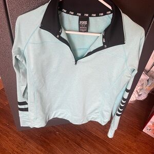 Victoria's Secret Light Blue and Black Sweatshirt
